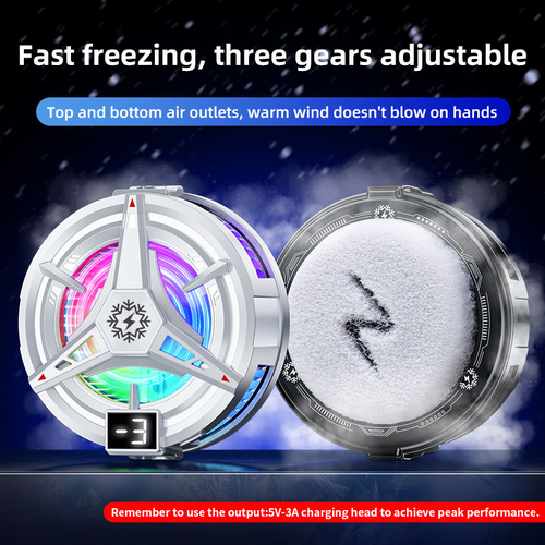 Magnetic back clip smartphone cooler, gaming phone cooling fan, smartphone semiconductor freezing