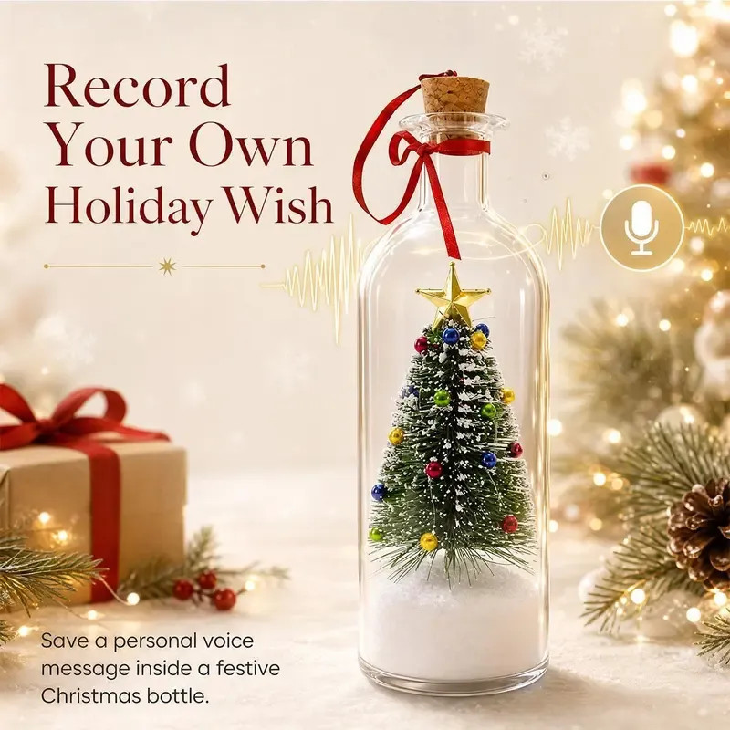 Recordable Christmas Tree in a Bottle
