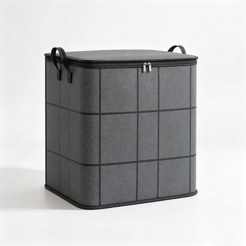 High-Capacity Fabric Organizer Bag with Reliable Zipper, Spacious Household Carryall for Bedding, Linens and Apparel, Ideal for Closet Storage and Moving Preparation