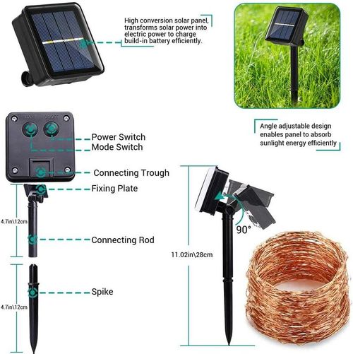 Solar Outdoor String Lights