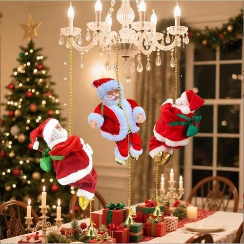 Animated Motorized Climbing Santa