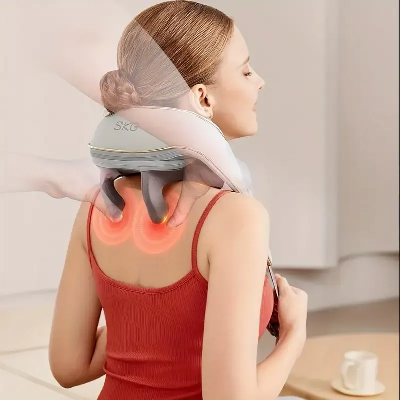 Neck Massager, Deep Tissue Cervical Massager, 6D Wireless Finger Pressure Neck And Shoulder Massager, Electric Massage for Neck