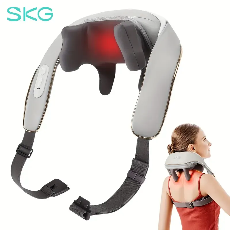 Neck Massager, Deep Tissue Cervical Massager, 6D Wireless Finger Pressure Neck And Shoulder Massager, Electric Massage for Neck