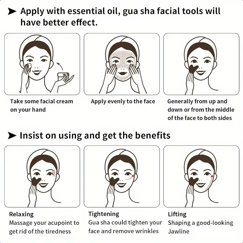 Local warehouseNatural Obsidian Heart-Shaped Gua Sha Facial Tool for Face - Ergonomic Double Chin & Jawline Sculpting, Light Beige Tightening & Lymphatic Drainage, Luxury Skincare Gift Box for Women, Beauty Tools for Face, Sleek Gloss Finish, Polished Surface