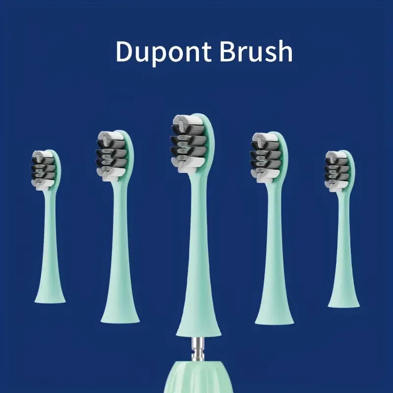 Local warehouseSmart Electric Toothbrush With 5 Replacement Brush Heads, Sonic USB Charging, Couples Metal Shaft For Adults, Men And Women, With Replaceable Head And Smart Timer