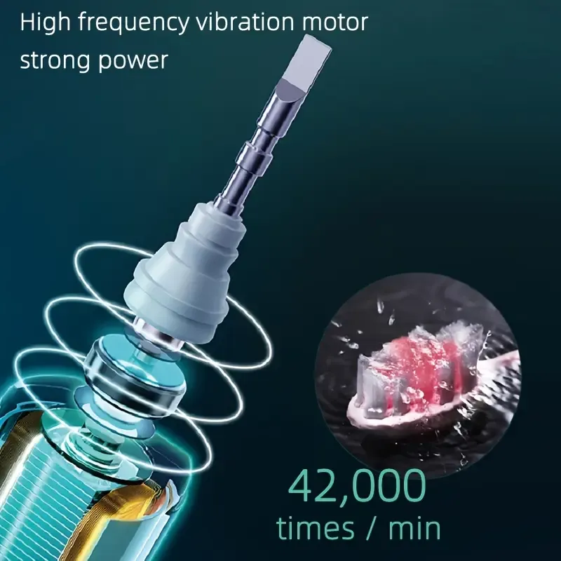 Local warehouseSmart Electric Toothbrush With 5 Replacement Brush Heads, Sonic USB Charging, Couples Metal Shaft For Adults, Men And Women, With Replaceable Head And Smart Timer