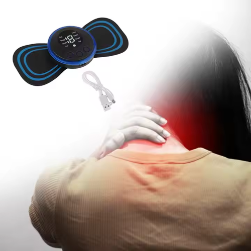 Cordless Electric Neck Massager with EMS Function Full Body Relaxation Muscle Cervical Patch for Legs Neck Arm Relief Fatigue