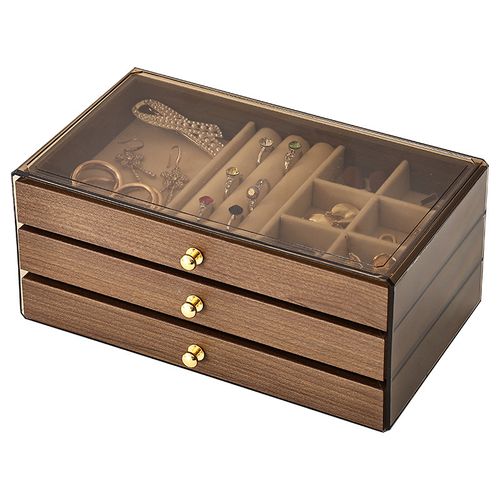 Wooden jewelry storage box