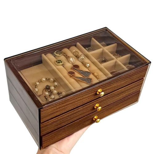 Wooden jewelry storage box