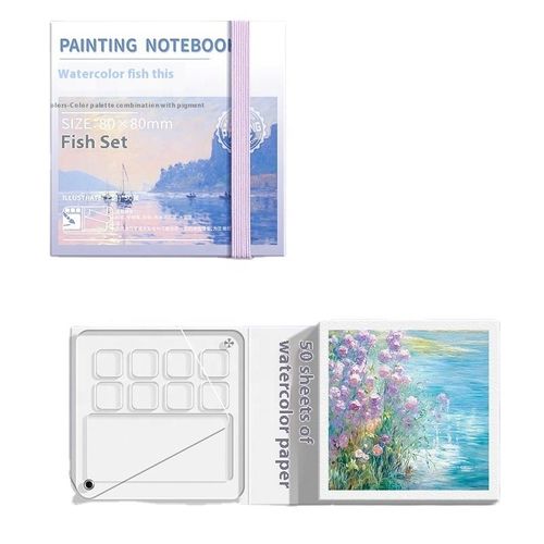 mini painting tools （Includes 12 sketchbooks and 12 colors of paint.）