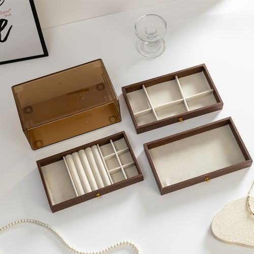 Wooden jewelry storage box