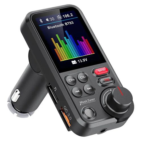 Venda quente Portátil Luzes Coloridas Carro BT FM Transmissor 3.1A Usb Carregador de Carro Multifuncional Carro Mp3 Player Com Usb Type-c