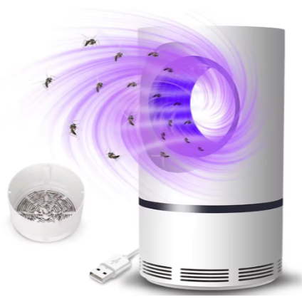 Blue light LED inhaled mosquito repellent device