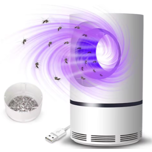 Blue light LED inhaled mosquito repellent device