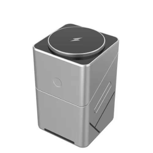 Three-in-One Rotating Dual-Coil Wireless Charger