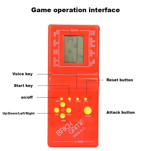 2026 Hand-Held Gaming Device Russia Brick Square  Games Console Nostalgic Electronics Brain Game Plastic Music Voice