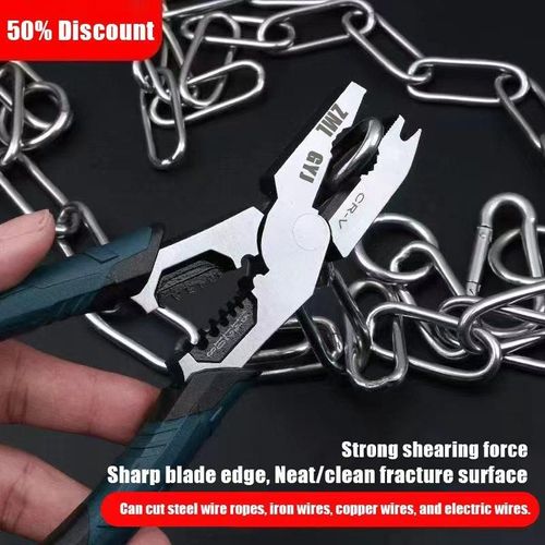 ZML 6-in-1 Multi-Function Wire Stripper Pliers CR-V Steel Construction Powerful Cutting Diagonal Cutters for Wire Electrical Cables Special Tools Wirecutters Wirepliers Sharp Cutting Edge Neat Fracture.