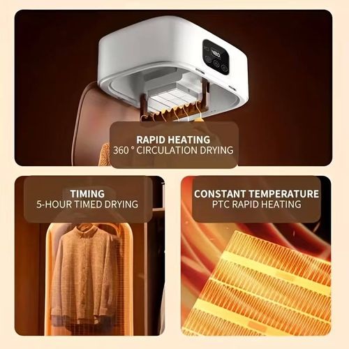 Portable Smart Clothes Dryer Mini Compact Clothes Dryer Small Silent Clothes Dryer with Adjustable Timer