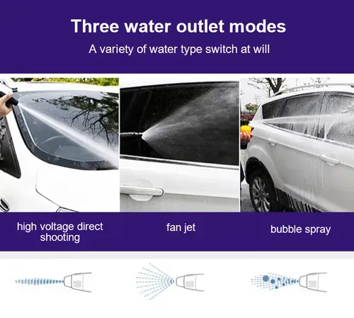 Portable Wash Machine 3000w 7-12MPA（70-120BAR） High Pressure Washer With Electric Car Washer Gun