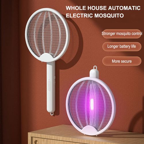 Home USB Rechargeable LED Light Handheld Fly Killer Trap Electric Mosquito Killer Swatter