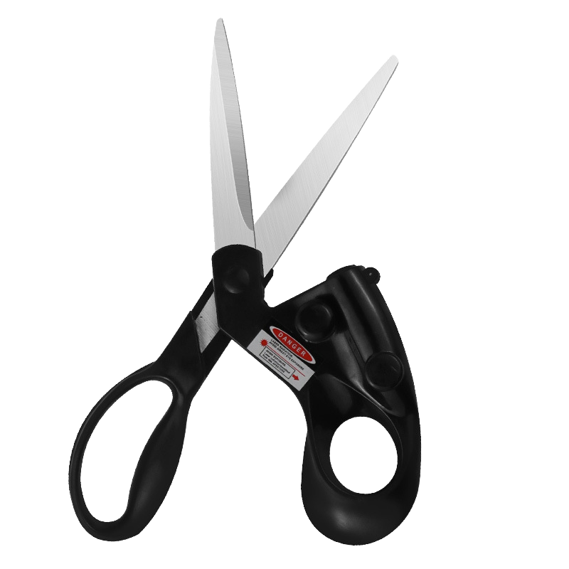 Professional DIY Laser Guided Stainless Steel Scissors Precision Cutting Fast Shear Cut Straight Infrared Laser