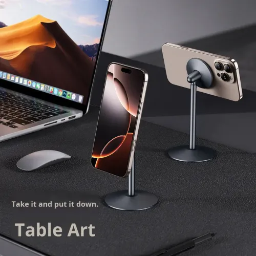 Aluminum Alloy Universal Magnetic Stand Multifunctional Dashboard Phone Holder for Live Streaming Business Desktop Overhead Use