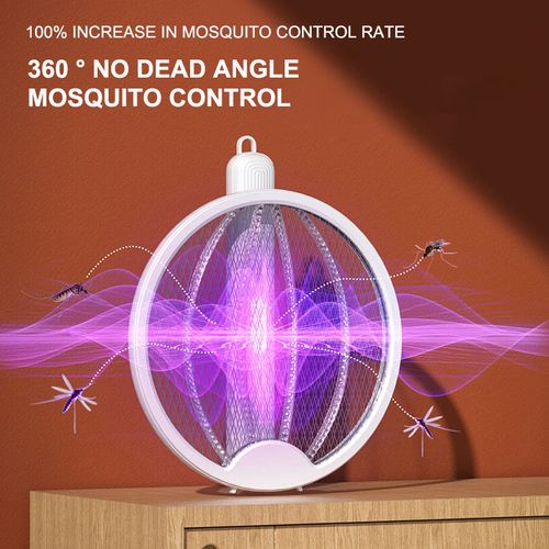 Home USB Rechargeable LED Light Handheld Fly Killer Trap Electric Mosquito Killer Swatter