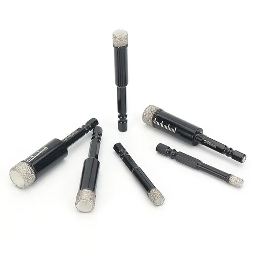 6-16mm Hex Shank Cobalt Diamond Dry Drill Bit, No. 406 Steel Sand Drill Bit, Center Marble Cutter (Two Sets 6-16mm Hole Opener Kit)