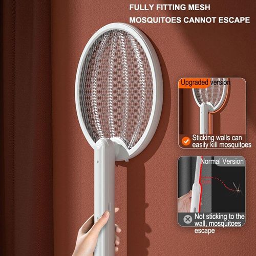 Home USB Rechargeable LED Light Handheld Fly Killer Trap Electric Mosquito Killer Swatter