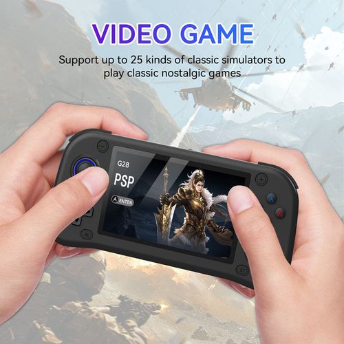High Quality G28 Portable Mini Handheld Video Game Console 4.3 Inch 64GB 15000 Games Wi-Fi Linux OS Retro Classic Gaming Player