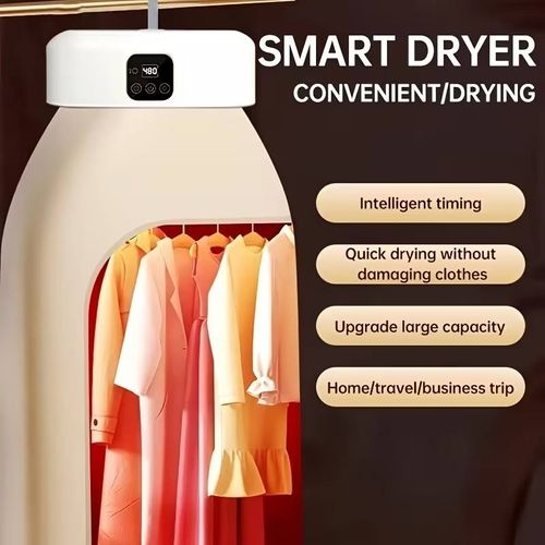 Portable Smart Clothes Dryer Mini Compact Clothes Dryer Small Silent Clothes Dryer with Adjustable Timer