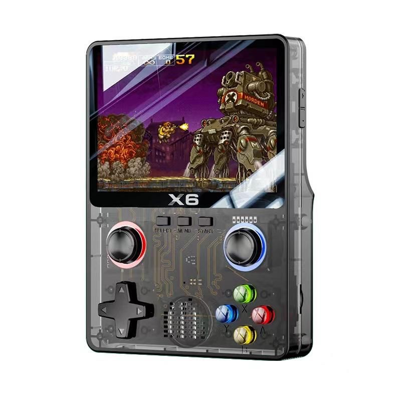 New X6 Kids Video Game Console 3.5 Inch Screen Handheld Player with Joystick 1000 Games Wi-Fi Gift for Children