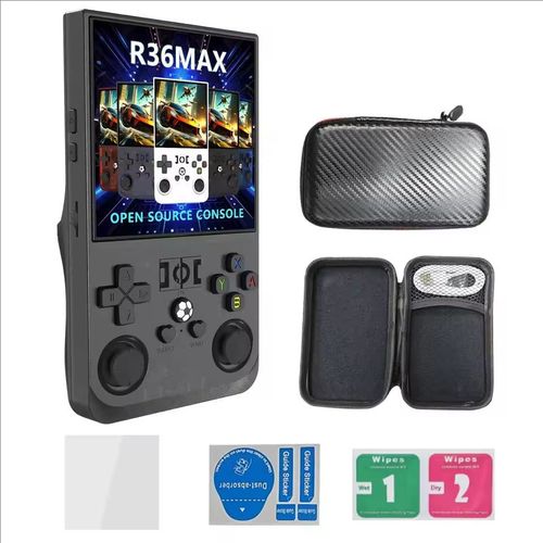 R36Max Handheld Game Console 4 Inch Screen 64G Retro Classic Portable Handheld Video Game Console For PSP R36S Console