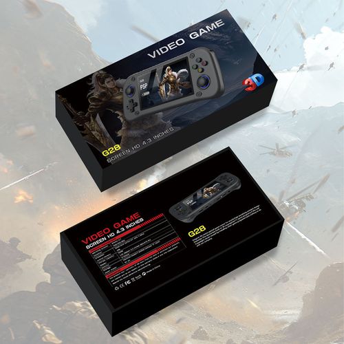 High Quality G28 Portable Mini Handheld Video Game Console 4.3 Inch 64GB 15000 Games Wi-Fi Linux OS Retro Classic Gaming Player