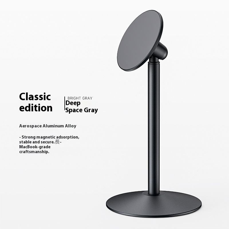 Aluminum Alloy Universal Magnetic Stand Multifunctional Dashboard Phone Holder for Live Streaming Business Desktop Overhead Use