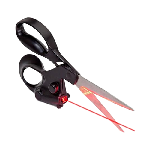Professional DIY Laser Guided Stainless Steel Scissors Precision Cutting Fast Shear Cut Straight Infrared Laser