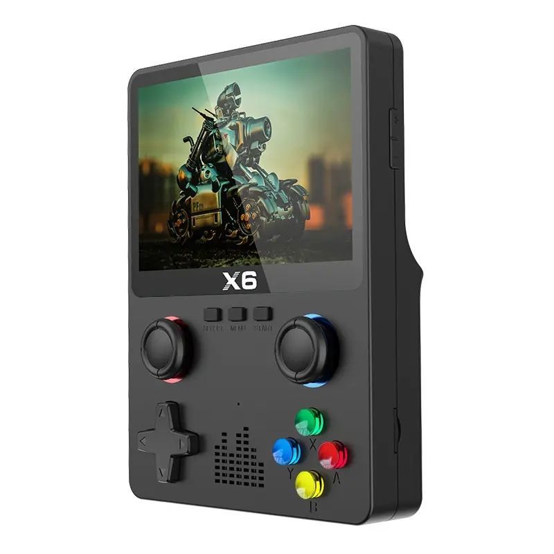 New X6 Kids Video Game Console 3.5 Inch Screen Handheld Player with Joystick 1000 Games Wi-Fi Gift for Children