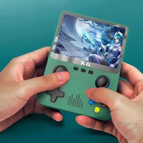 New X6 Kids Video Game Console 3.5 Inch Screen Handheld Player with Joystick 1000 Games Wi-Fi Gift for Children