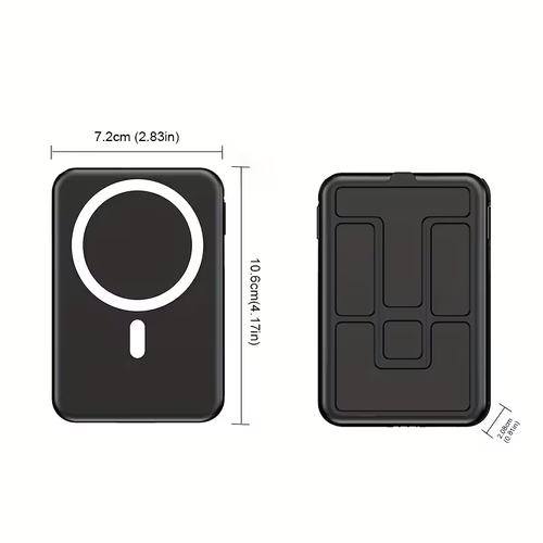 10000mAh Super Fast Charging PD22.5W Wireless Charging 15W Magnetic Fast Charging Power Bank Mini Built-in 2 Cables