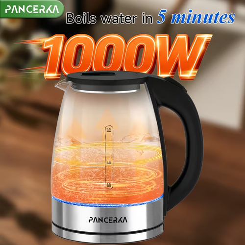 Electric Kettle, 1000W, Easy Cleaning Electric Tea Kettle, Boil-Dry Protection, Stainless Steel Filter, BPA Free, Auto Shut Off Hot Water Boiler