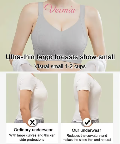 Non-marking, skin-friendly push-up bra without underwire