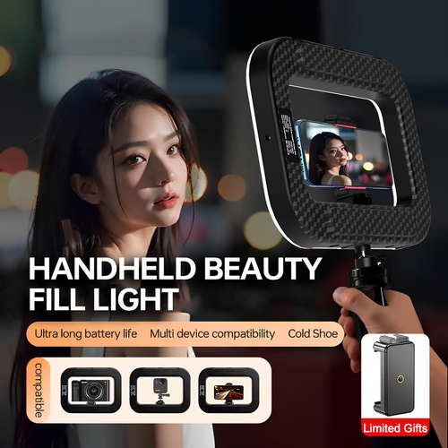 Rechargeable Selfie Portable Ring Light – Adjustable Bicolor Fill Light