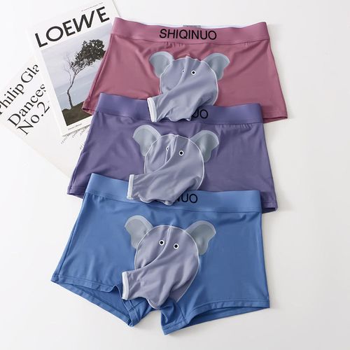 Men's XL Mid-Rise Modal Boxer Shorts Good Sexy Youth Cross-Border Generation Bullet Separated Knitted