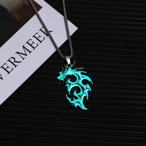 New Fashion Trinkets Party Jewelry Long Luminous Dragon Glow in the Dark Necklace