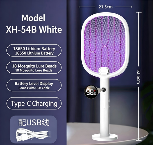 Efficient LED Light Solar Electronic Flying Insect Solar Rechargeable Electronic Mosquito Swatter Solar Bug Zapper