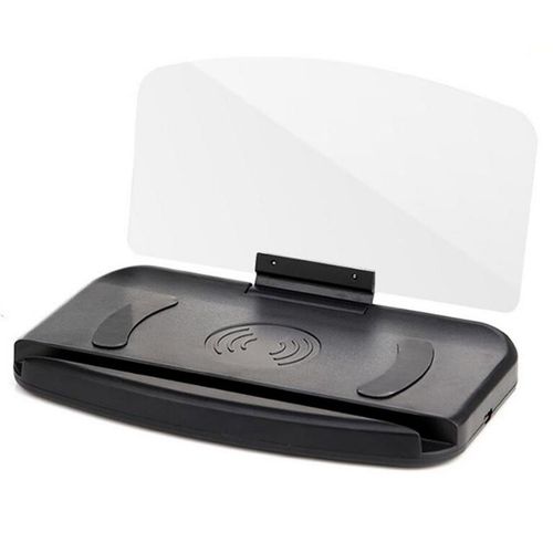 3in1 Car Navigation Projector Head-up Display Makeup Organizer Car Phone Holder HUD Type c Wireless Charger Receiver