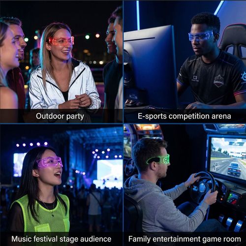 Future light-sensitive glasses, suitable for wild parties and game gatherings.