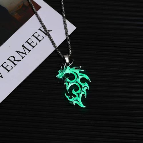 New Fashion Trinkets Party Jewelry Long Luminous Dragon Glow in the Dark Necklace