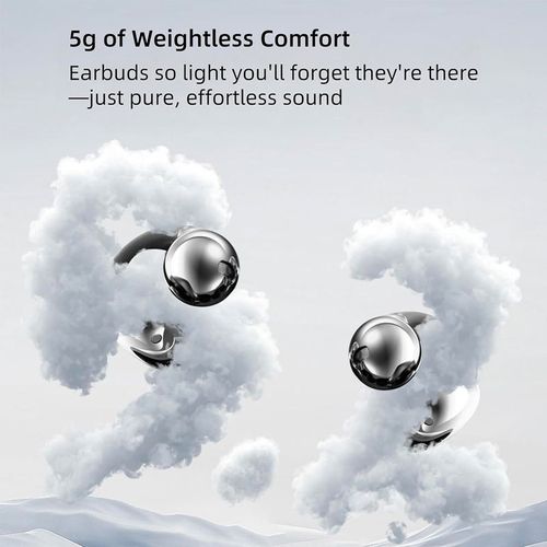Wireless Earbuds with 72H Play Time Open Ear Long-Battery Life Headphone BT 5.4 Clip on OWS Earphone Ear Buds for Sport New
