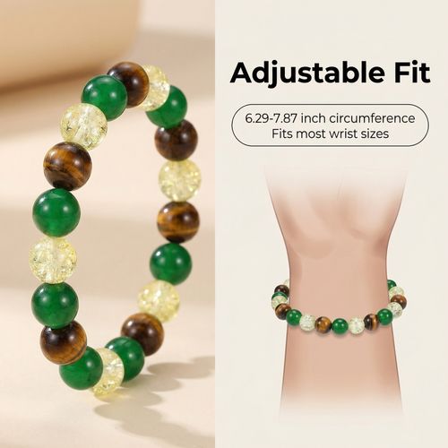 Order now, free foldable kettle | Natural Tiger Eye, Green Agate & Citrine Multi-Energy Bracelet | Attracts Wealth, Boosts Luck & Protects Safety